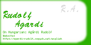 rudolf agardi business card