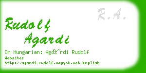 rudolf agardi business card